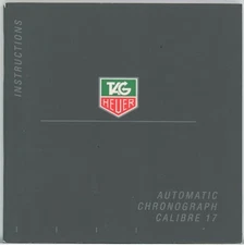 Tag Heuer Grand Carrera Calibre 17 Chronograph Watch Instruction Manual