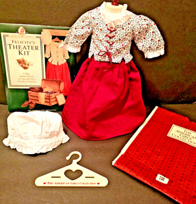 Pleasant Company Felicity School Outfit & Sealed Pastimes Theatre Kit