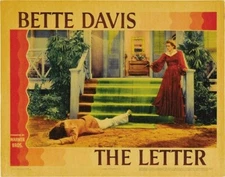 THE LETTER MOVIE LOBBY CARD POSTER Bette Davis VINTAGE