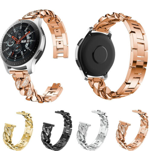 For Samsung Galaxy Watch 3 45mm 46mm Gear S3 Denim Chain Bracelet Band Strap - Afbeelding 1 van 16