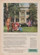 1959 Sinclair Oil - Andrew Jackson The Hermitage Davey Crockett - Print Ad Photo