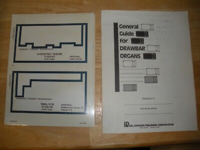 Hammond Organ Drawbar Book with BONUS DRAWBAR TEMPLATES !!! | eBay