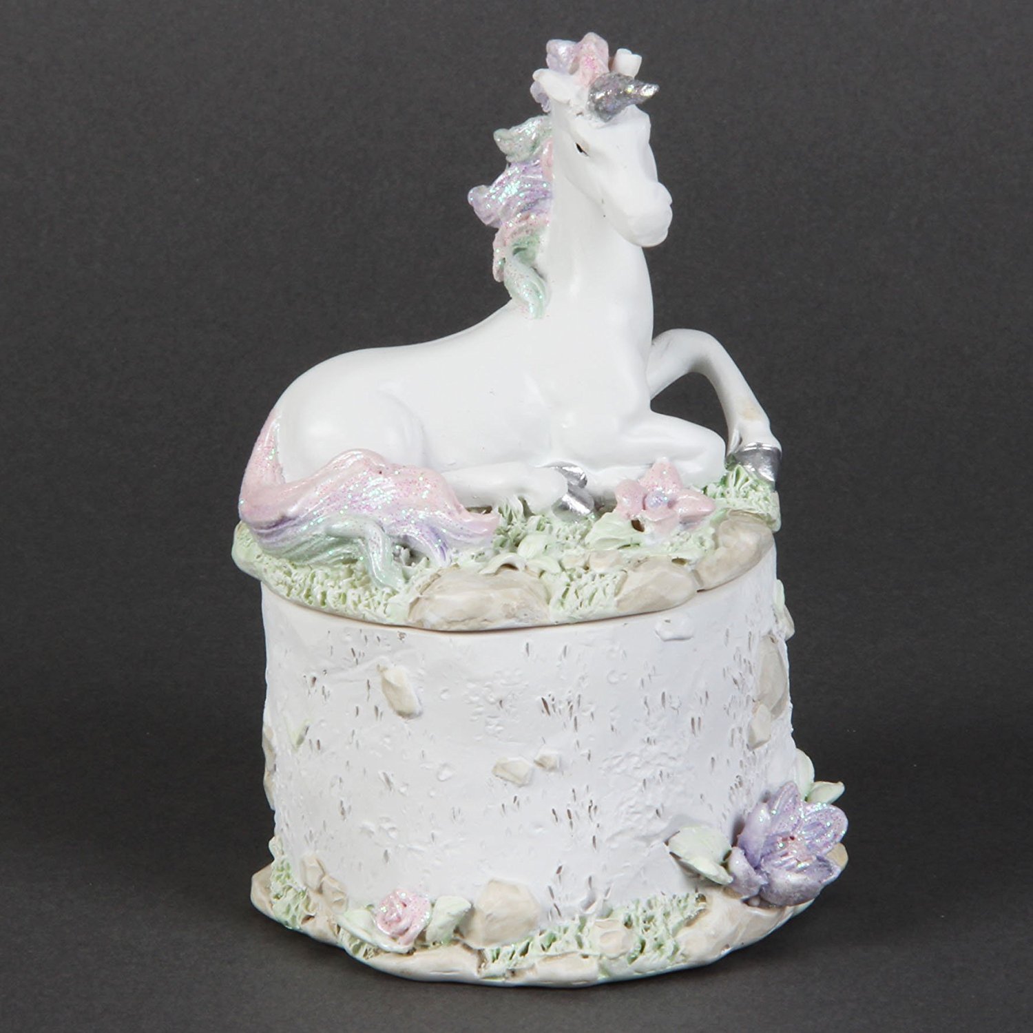 Unicorn Trinket Box With Pink Mane Girls Gift