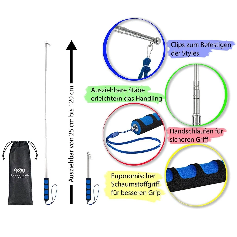Riesen Seifenblasen Stab Set für Bubbels in 3 Styles & Größen Outdoor Spielzeug - Bild 2 von 4