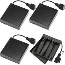 4 PCS 4 AA Battery Holder USB Switch, 6V USB Female Socket, 4 X 1.5V AA Battery 3.68 per gallon