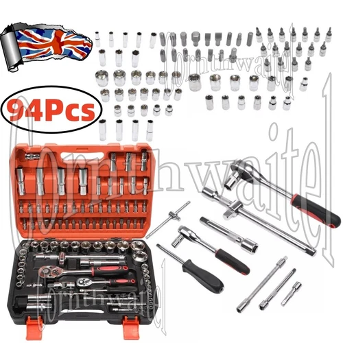 Professional 216 /108 /94 PCS Ratchet Spanner Socket Set 1/2" 1/4" 3/8" Tool Kit - Picture 12 of 22