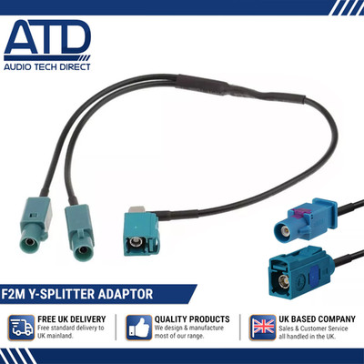 Fakra Antenne Adapter Kabel Dual Stecker Y-Splitter auf Buchse Fakra ATD FAK-21030