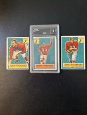 1956 Topps Football Lot 3 Dif. ALL Chicago Cardinals. Matson HOF Graded GMA 5 EX