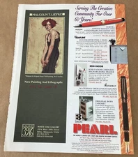 Malcolm T Liepke  3916 gallery exhibition ad 1995 vintage magazne art show print