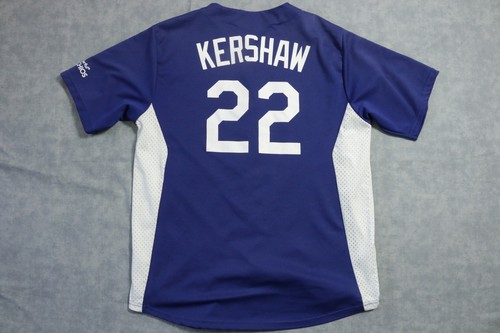 Los Angeles Dodgers Jersey Shirt Mens Large Kershaw 22 Blue White MLB Baseball - Bild 6 von 9