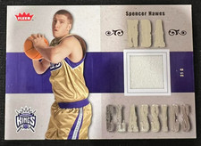 SPENCER HAWES 2007-08 Fleer NBA Classics Memorabilia Game Jersey NBA RC Kings