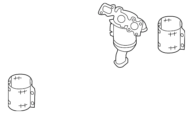 Convertidor catalítico original Ford con colector de escape integrado FB5Z-5G232-B Foto 4 de 4