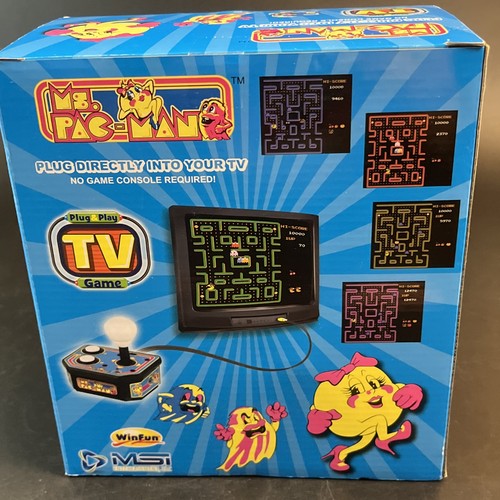 Ms. PACMAN Plug and Play Classic Arcade TV Game MSI Entertainment NEW 80's Style - Picture 3 of 8