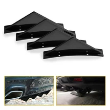 Universal Bumper Lip Diffuser Spoiler Shark Rear Fin Trim Splitter 4x Cap Covers