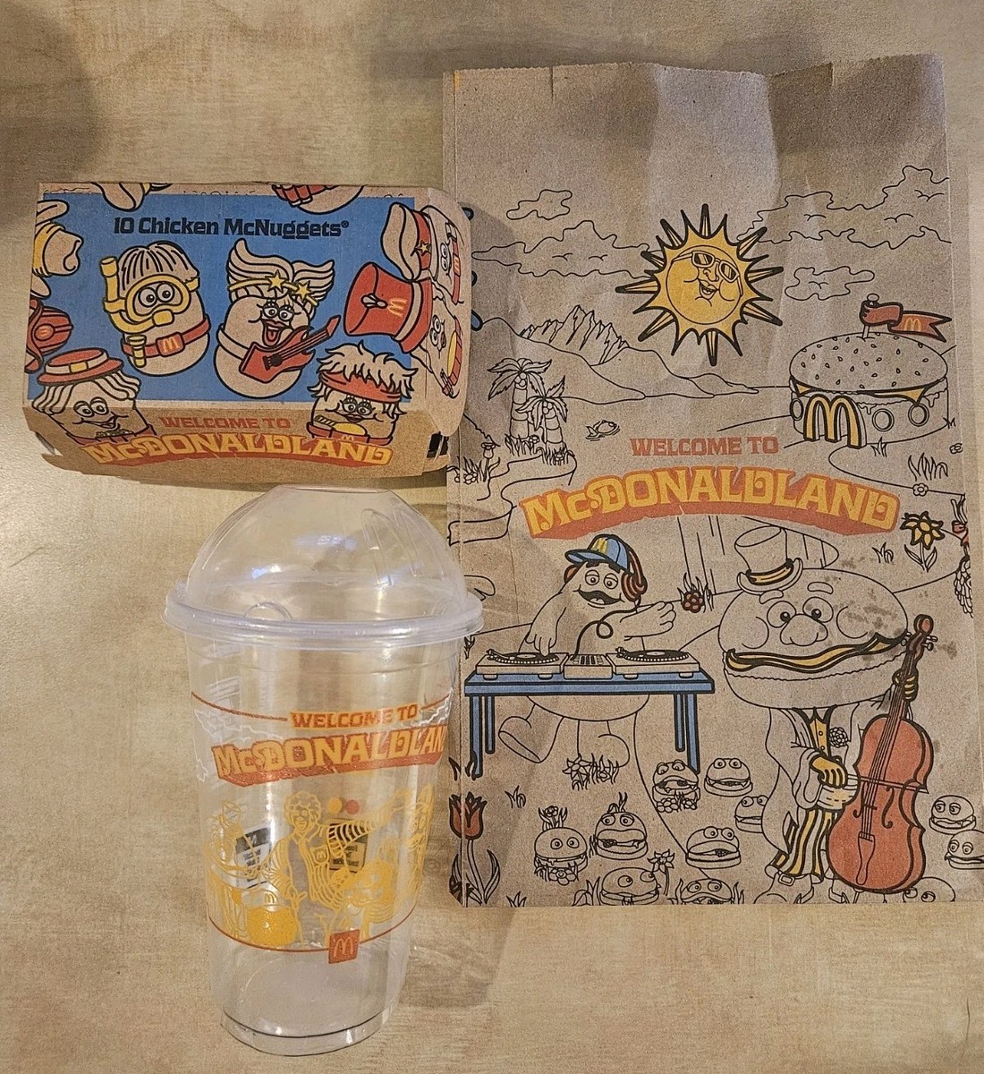 McDonald's McDonaldland 2025 Meal Packaging Bag Box Nuggets Cup
