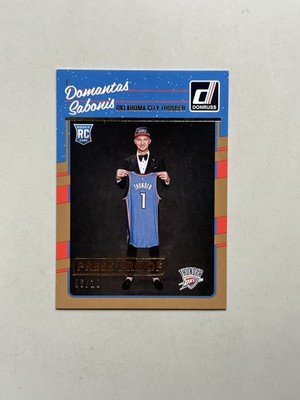2016 Panini Donruss Press Proof Gold Domantas Sabonis /10 RC Rookie OKC Thunder
