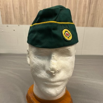Vintage Official Girl Scouts of America Green Cap Medium 3-152