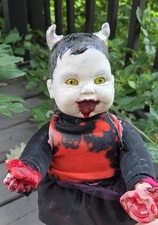 Scary Creepy Talking Horror Artist Doll "Baby Rosie" OOAK Halloween Gothic 