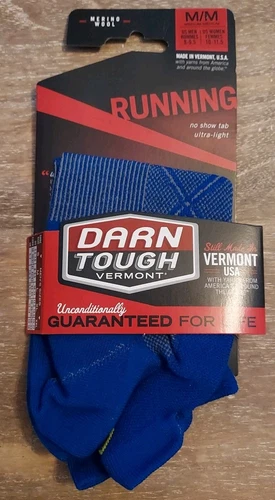 1 Pair Darn Tough Mens Unisex Running No Show Merino Wool Socks Size M/M - Picture 1 of 4