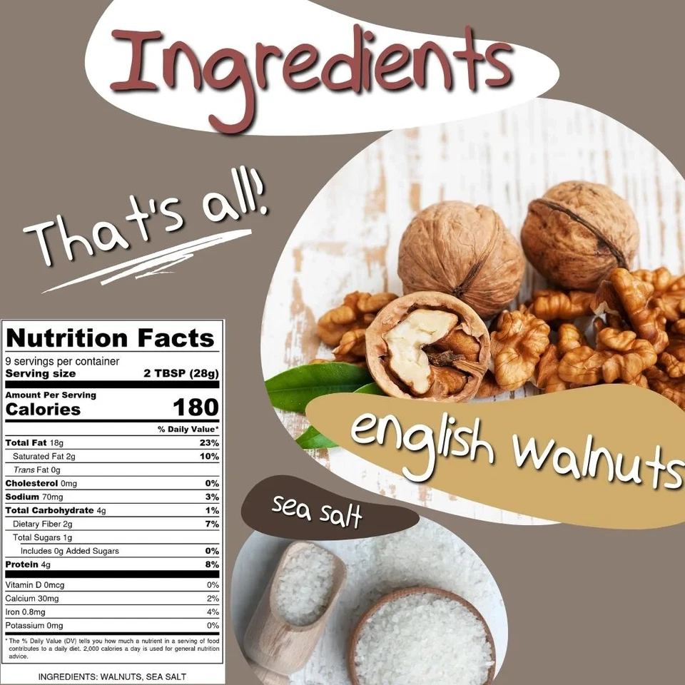 Crazy Go Nuts | Mantequilla de nogal lisa | W sal marina | 255 g | Envío rápido y gratuito Foto 3 de 4