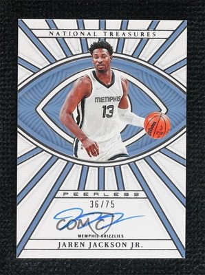 2022-23 National Treasures Peerless Signatures 36/75 Jaren Jackson Jr Auto 19fe