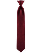 boxedgifts Clip on Ties for Men Premium Burgundy Solid Color Clip on Tie