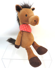 Jellycat Brown Horse Pony Red Bandana 15" Plush