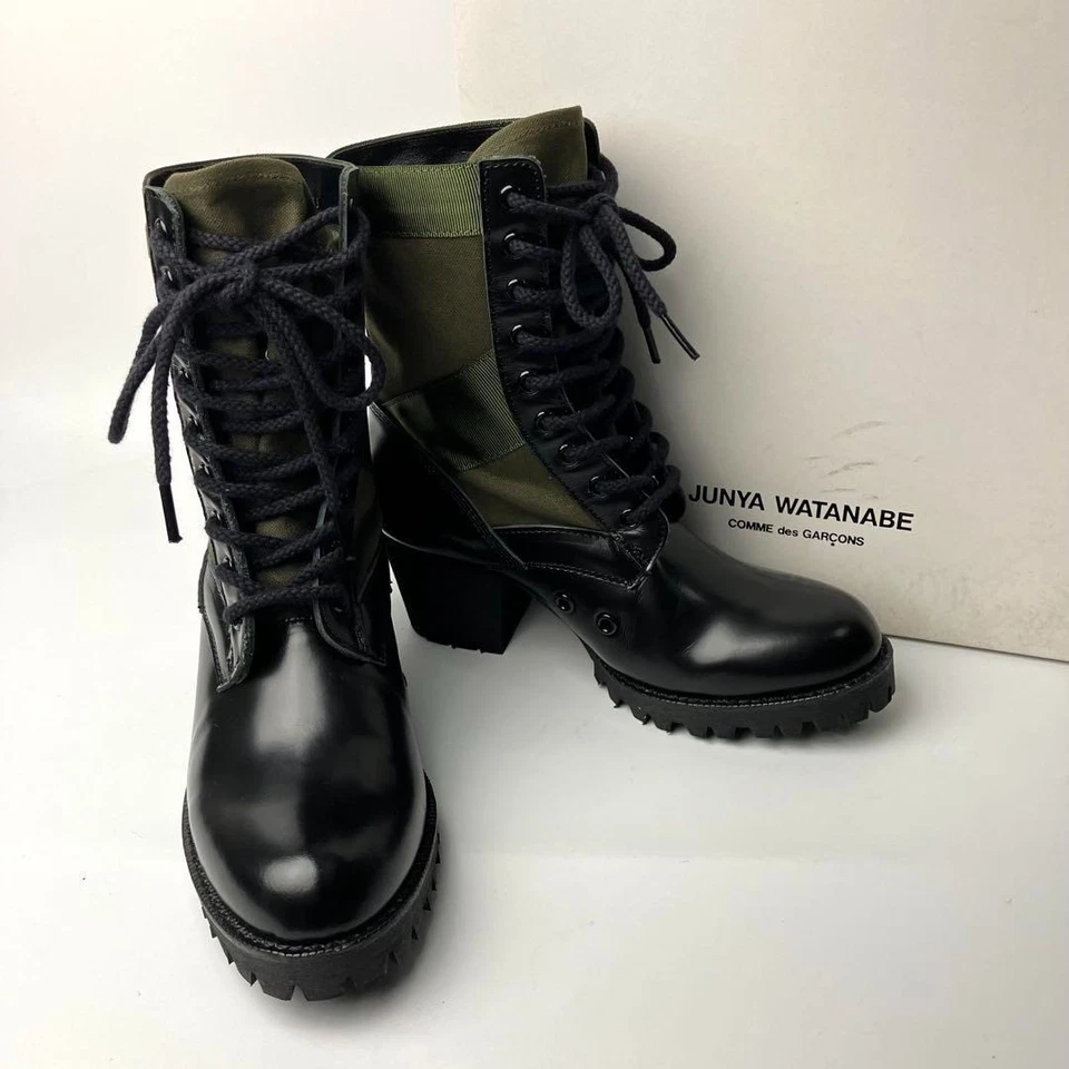 Junya Watanabe Comme des Garçons Chunky Combat Lace-Up Boots 9-Hole 23cm - Image 4 of 4