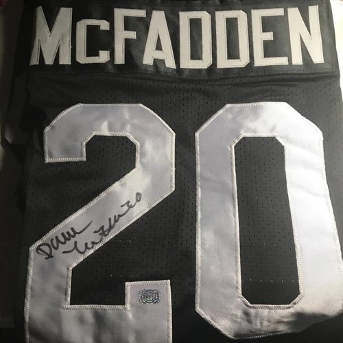 DARREN McFADDEN OAKLAND RAIDERS SIGNED FOOTBALL JERSEY  AAA COA