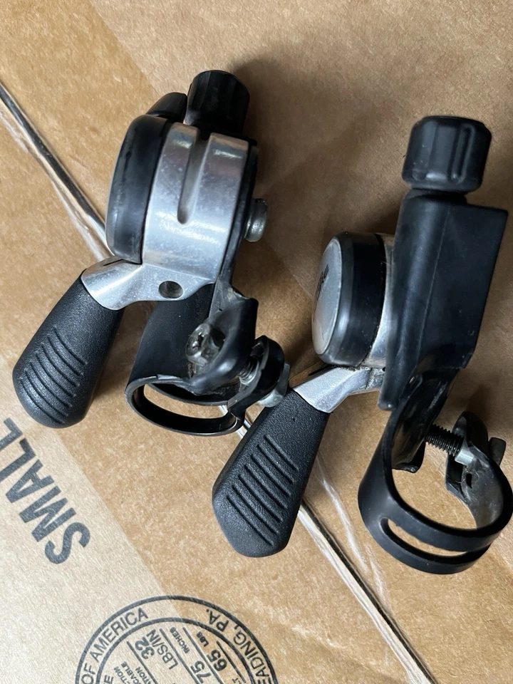 Vintage Shimano Deore Light Action SIS 7S SL-MT62 Thumb Shifters Pair Japan 7 - Image 3 of 4