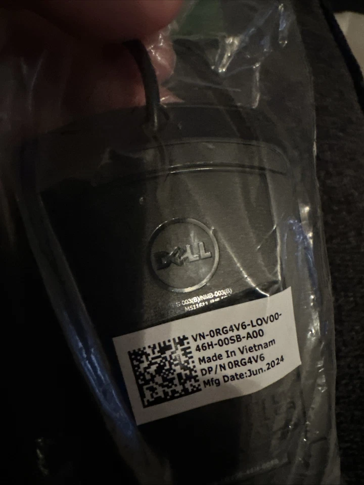 NEW Dell RG4V6 Scroll Wheel USB 2 Button Standard Optical Mouse Black - Image 4 of 4