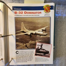 AIRCRAFT OF THE WORLD AMERICAN AIRCRAFT OF WW2 FOLD OUT CARD b-32 DOMINATO