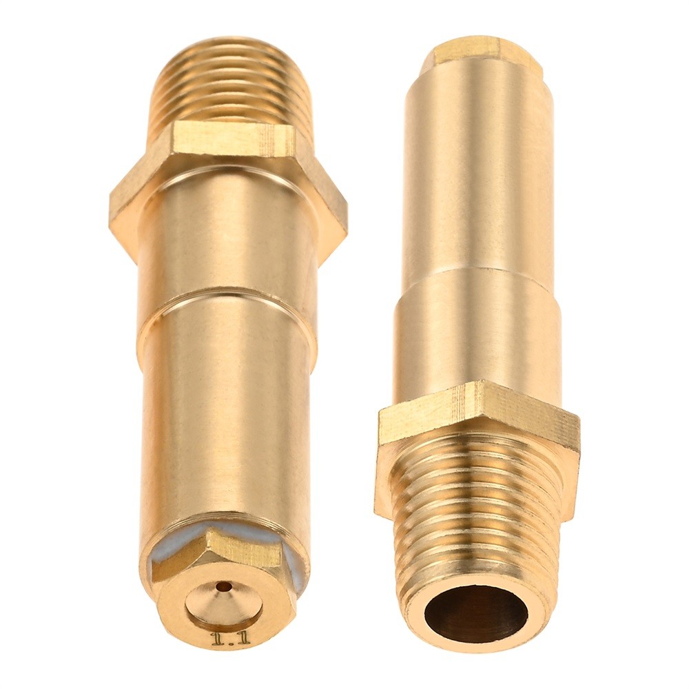 2Pcs 1.10mm Jet Brass Nozzle Orifice Replacement for Propane Gas Deep Fryer