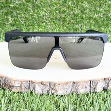 SPY Flynn 50/50 Polarized Sunglasses Men's Matte Black Frame Shield Flat-Top