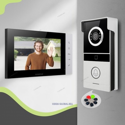 HOMSECUR 7'' HD Waterproof Video Communication System Gate Control 1000 RFID User
