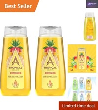 Pack of 2 Hydrating Tropical Shampoo, Peach Scent, 400ml Each - All Hair Types 6.24 per litre
