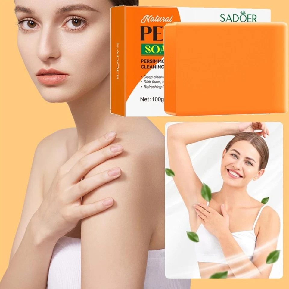 20x Persimmon Soap Bar for Old People Smell, Natural Body Odor Control Bar Soap - Image 2 of 4