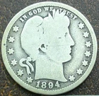 US 1894 Barber Quarter  **