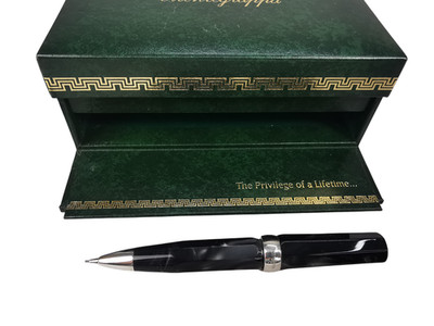 MONTEGRAPPA Mechanical Pencil Drehbleistift Bleistift 925 Silber grau marmoriert