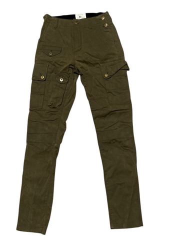 PRPS Paratrooper Cargo Pants Mens Size 30x33 Olive Green Slim Taper Patina Dye