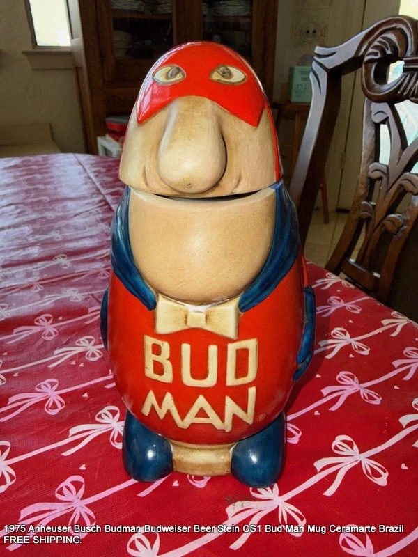 Bud Man Mug In Collectible Budweiser Beer Glasses for sale | eBay