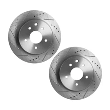 For Infiniti QX50 2014-2017 Brake Discs Rear | Natural 2-Wheel Set 5 Pieces Lugs