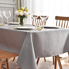 Jacquard Tablecloth Swirl Design Water Resistance Antiwrinkle Heavy Weight So...