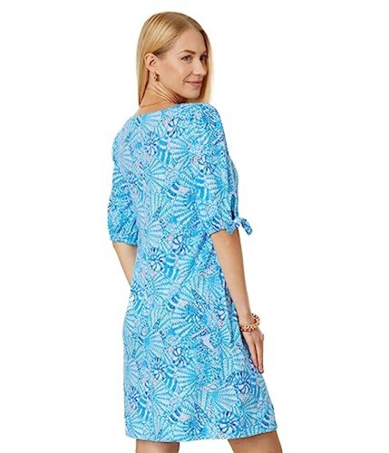 Vestido de mujer Lilly Pulitzer Easley manga corta azul Amalfi By The Seashore XL O - Imagen 3 de 3