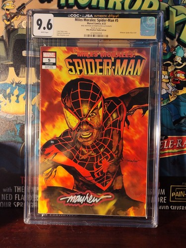 Miles Morales : Spider Man #5 Marvel Comics CGC/JSA 9.6 (Mike Mayhew) Sketch...