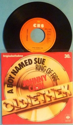 JOHNNY CASH -  SINGLE 7'' - A BOY NAMED SUE / RING OF FIRE - MINT
