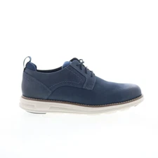 Rockport RM Canton Mens Blue Leather Oxfords & Lace Ups Plain Toe Shoes