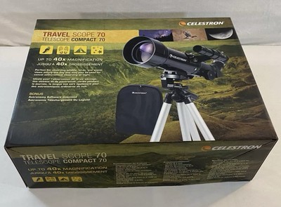 Celestron #21035 Portable 70mm Compact Travel Scope Refractor Telescope Open Box