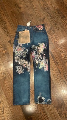 Levi s Made And Crafted Custom Boro Paisley Proleta Re Art Style Denim 31x32
