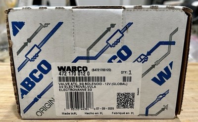WABCO 4721700120 3/2 Solenoid Valve 12V OEM Air Brake ATC ABS